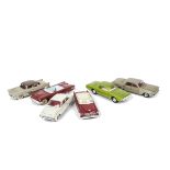 French Dinky Toy Cars, 24d Plymouth Belvedere, 555 Ford Thunderbird, 24a Chrysler New Yorker, 1402