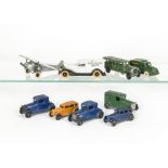 Tootsietoys, 4680 Overland Bus, 808 Graham Milk Delivery Van, Ford Mail Truck, Lewis's Delivery Van,