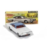 A Hong Kong Dinky Toys 57/004 Oldsmobile 88, white body, red interior, blue roof, spun hubs, in