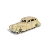 A Late Post-War Dinky Toys 39e Chrysler Royal Sedan, cream body, green ridged hubs, white tyres, F