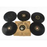 9-inch Pathé records, by Yvette Guilbert, Charlesky and Mercadier (6)