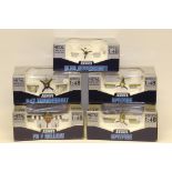 Armour Collection Aircraft Models, A boxed group of five 1:48 scale models of British and German