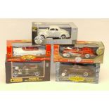 Boxed 1:18 Scale American Vehicles, A collection of vintage models including Majorette 4405 1955