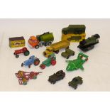 Post war Boxed and Playworn Vehicles, A collection of private, commercial and military vehicles,