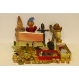 Wooden Noah's Ark Pelham Puppet and others, A painted wooden Noah's Ark with a selection of two