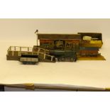 Modified Hornby O Gauge Clockwork 'Compound' Locomotive Freight Stock and Scenic Items, the