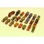 Playworn/Restored/Repainted Dinky Commercial Vehicles, Pre and post-war vehicles, including 25