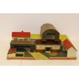 Amersham Toys ABC and Other Wooden Farm Buildings, A group of painted wooden post war farm