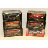 Burago 1:18 Ferrari Models, A boxed group of six, comprising, 3027, GTO 1984 (2), 3011, 250 GTO