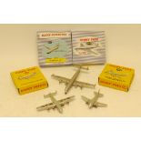 Restored Dinky Aircraft, Including four with reproduction boxes, 702 D.H. Comet Airliner, 60F