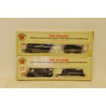 Boxed American HO Gauge 'Mikado' Locomotives by Bachmann, comprising Union Pacific 2-8-2 no 2528 and