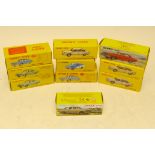 Atlas Editions Dinky, A boxed group of ten models including vintage private vehicles by Opel,