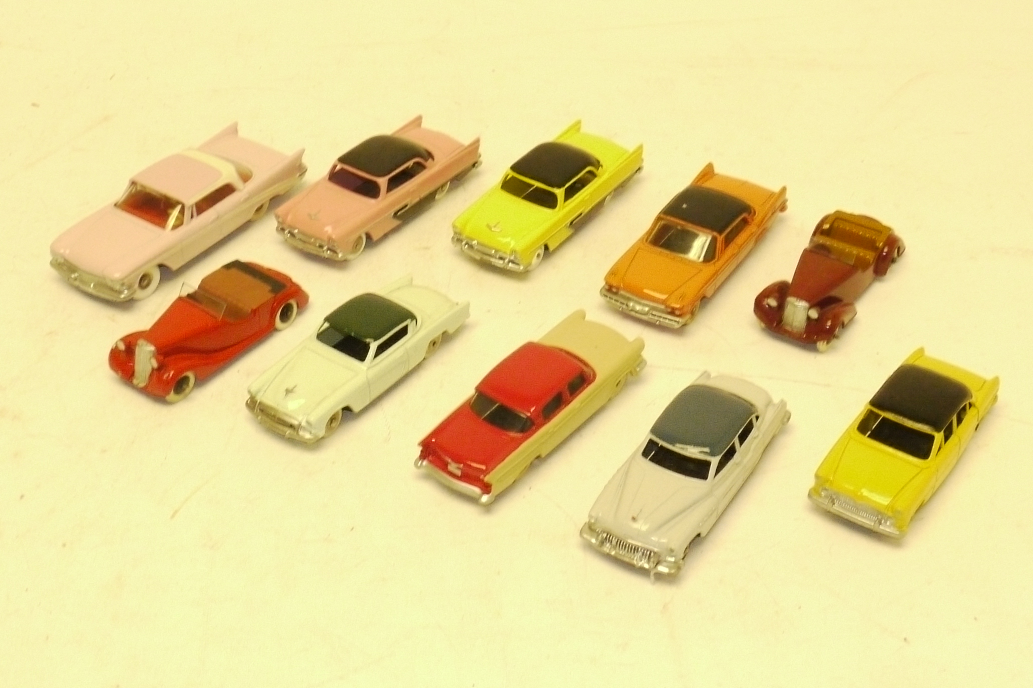 Restored/Reissued Dinky Vehicles, A group of pre and post war vintage private vehicles, G, (10)