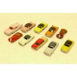 Restored/Reissued Dinky Vehicles, A group of pre and post war vintage private vehicles, G, (10)