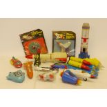 Space Toys , Including Hong Kong plastic Park's lunar rocket ship, lunar explorer in original