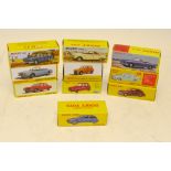 Atlas Editions Dinky, A boxed group of ten models including vintage private vehicles by Peugeot