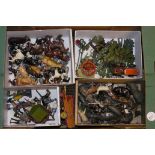 Hollow Cast Lead Farm and Zoo Figures and Accessories, A playworn collection mostly by Britains,