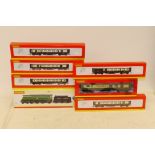 Hornby (China) 00 gauge BR green and black West Country Class Locomotive and Pullman Coaches,