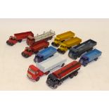 Dinky Trucks and Lorries, A playworn collection comprising, Regent Foden tanker, Foden flatbed