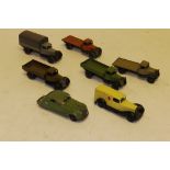 Dinky Toys, A playworn group, comprising a Dinky Bentley Ambulance, Chrysler Airflow in green