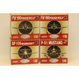 Armour Collection Aircraft Models, A boxed group of four, 1:48 scale models of Luftwaffe and