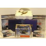 Aircraft Models, A boxed collection comprising, Atlas Editions Jet Age Aircraft, (9), Oxford 1:72