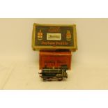 A Hornby O Gauge Clockwork Late 1920's No 1 Locomotive and GWR Jigsaw, the loco in original box with