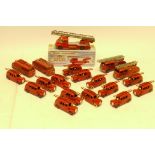 Restored/Repainted Dinky Fire Engines, A group of nineteen including 956 Turntable fire escape (with