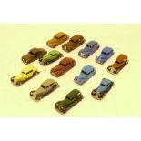 Restored/Repainted Dinky Saloon Cars, A group of thirteen, including Packard, Lincoln Zephyr,