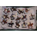 Del Prado, A collection of unboxed painted lead mounted Napoleonic soldiers, with some damage, (