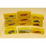 Atlas Editions Dinky, A boxed group of twelve models, including vintage private Ford, Jeep,