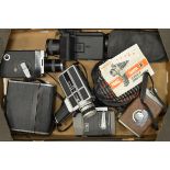 A Tray of 8mm Cine Cameras, including a Bell & Howell Electric Electric Eye, a Sankyo 8-CM, a