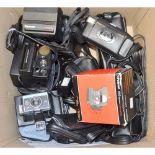 A Box of Poloroid Cameras, models include Poloroid Vision, Poloroid 600 extreme, Poloroid land