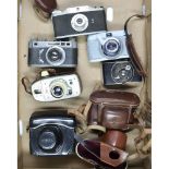 A Tray of 35mm Cameras, a mixed lot including a Perfex Forty Four, a Purma Plus, an Alfa 2, a