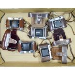 A Tray of Kodak Retina Cameras, to include Retina II, IIa and two IIIc's