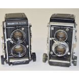 Two Mamiya TLR Cameras, a C330 Professional and a C3 Professional camera, both with Mamiya Sekor