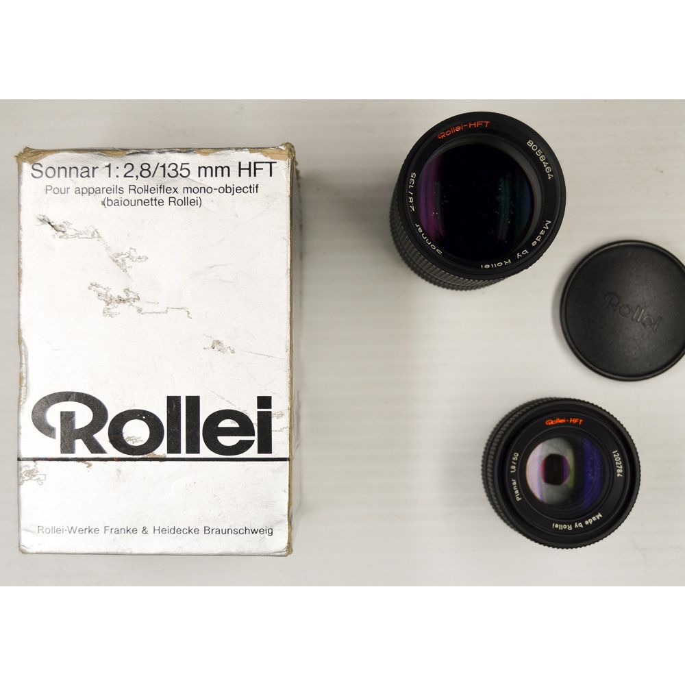 Rollei Lenses, with a Rollei Sonnar 135mm f/2.8 and a Rollei Planar 50mm f/1.8 HFT lens