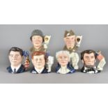 A collection of large character jugs, American Presidents to include Ronald Regan 938/5000, Thomas