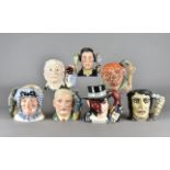 A collection of large character jugs, to include Phantom of the Opera 464/2500, Punch and Judy 495/