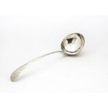A George III silver soup ladle by Hester Bateman, Old English with initials, London 1782, 4.7 ozt