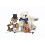 Miniature and small Artist teddy bears: Peter by Anita Oliver - 2¼in. (6cm.) high, House of Bruin Mr