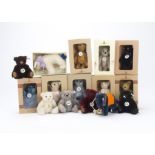 Fifteen Steiff Club Gift teddy bears: comprising 1997, 1998, 2000, 2001, 2002, 2003, 2004, 2005,