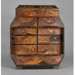 A Japanese Meiji period Kodansu cabinet, 42 cm x 36 cm x 19 cm wide