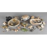 A collection of Wade stoneware turtles, dishes, boxes, miniatures etc together with various other