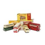 Dinky Toy Buses & Coaches, 289 Routemaster Bus, 'Schweppes', 290 Double Deck Bus, third type, dark