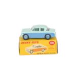 A Dinky Toys 166 Sunbeam Rapier Saloon, blue lower body and hubs, turquoise upper body, in