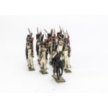 Lucotte French Napoleonic Grenadiers of the Old Guard, 1920s version (13), with mounted officer,