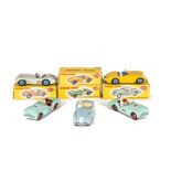 Dinky Toys 107 Sunbeam Alpine Sports, pale blue body, cream hubs, RN26, 109 Austin Healey '100'