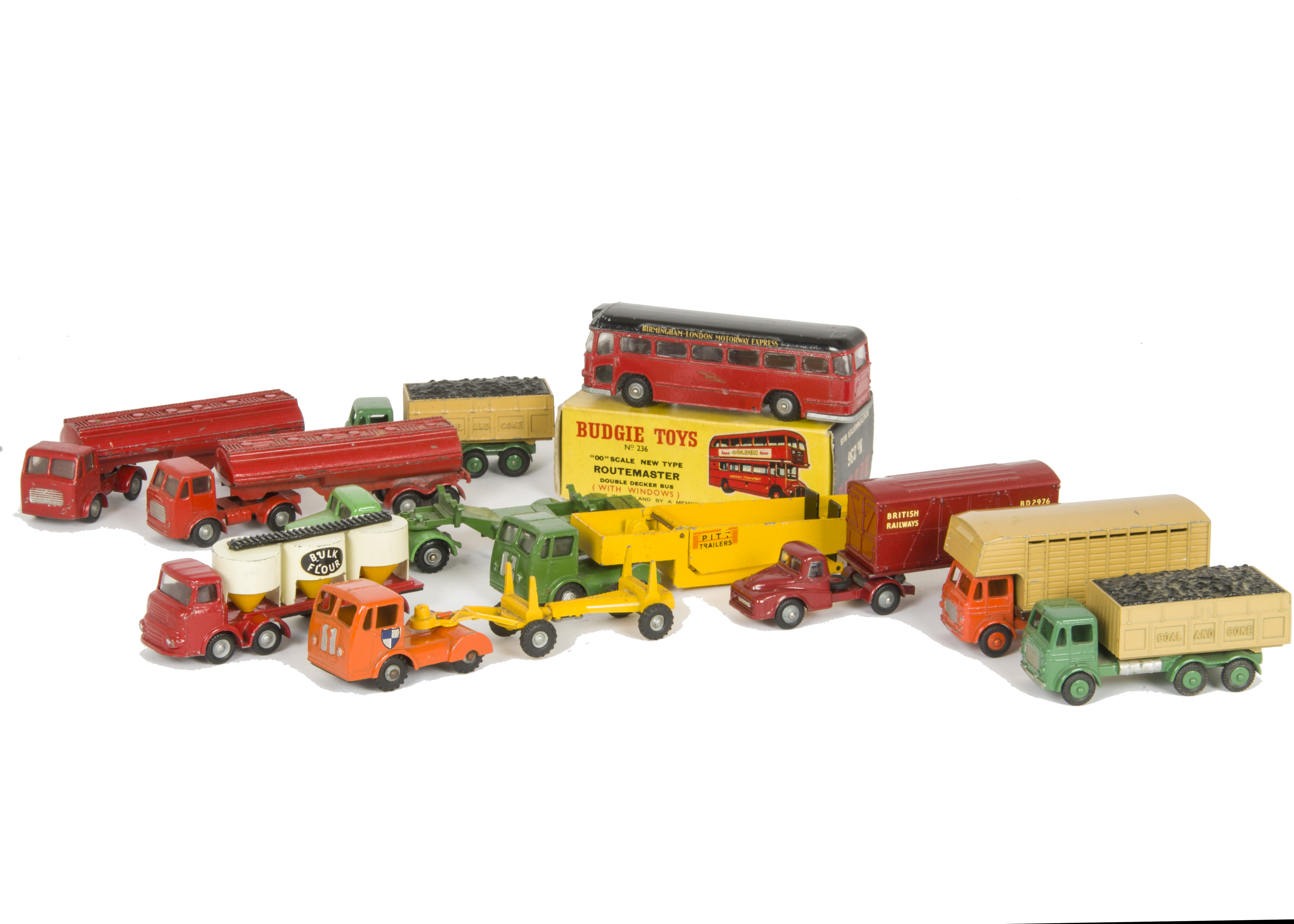 Budgie Toys, including No.236 Routemaster Bus, in original box, loose Leyland Coal Truck (2), No.288