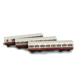 An ACE Trains O Gauge C/1 3-Coach Set, in Caledonian Railway red/white, comprising an all-1st, an